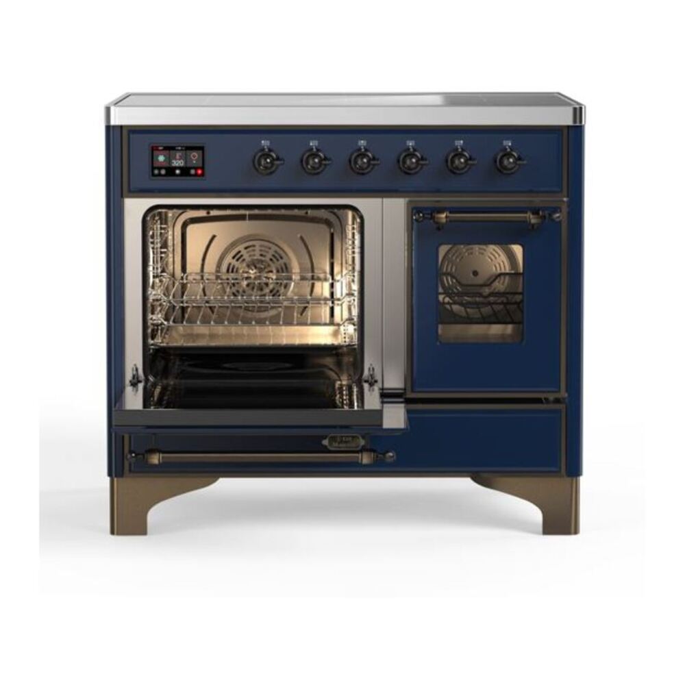 ILVE Majestic II 40 inch Triple Glass Door Induction Range Burnished Midnight Blue