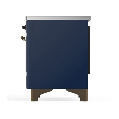 ILVE Majestic II 40 inch Triple Glass Door Induction Range Burnished Midnight Blue