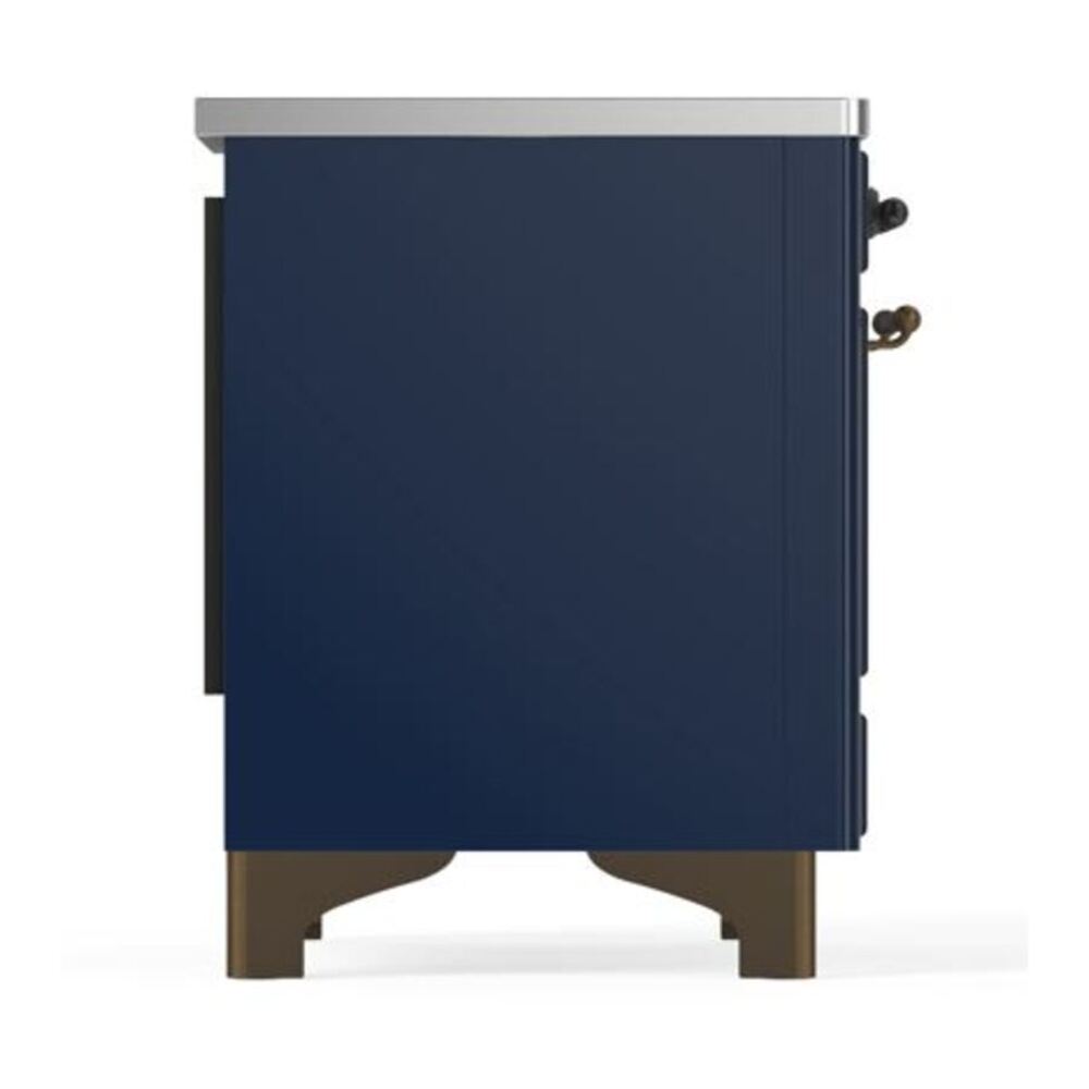 ILVE Majestic II 40 inch Triple Glass Door Induction Range Burnished Midnight Blue