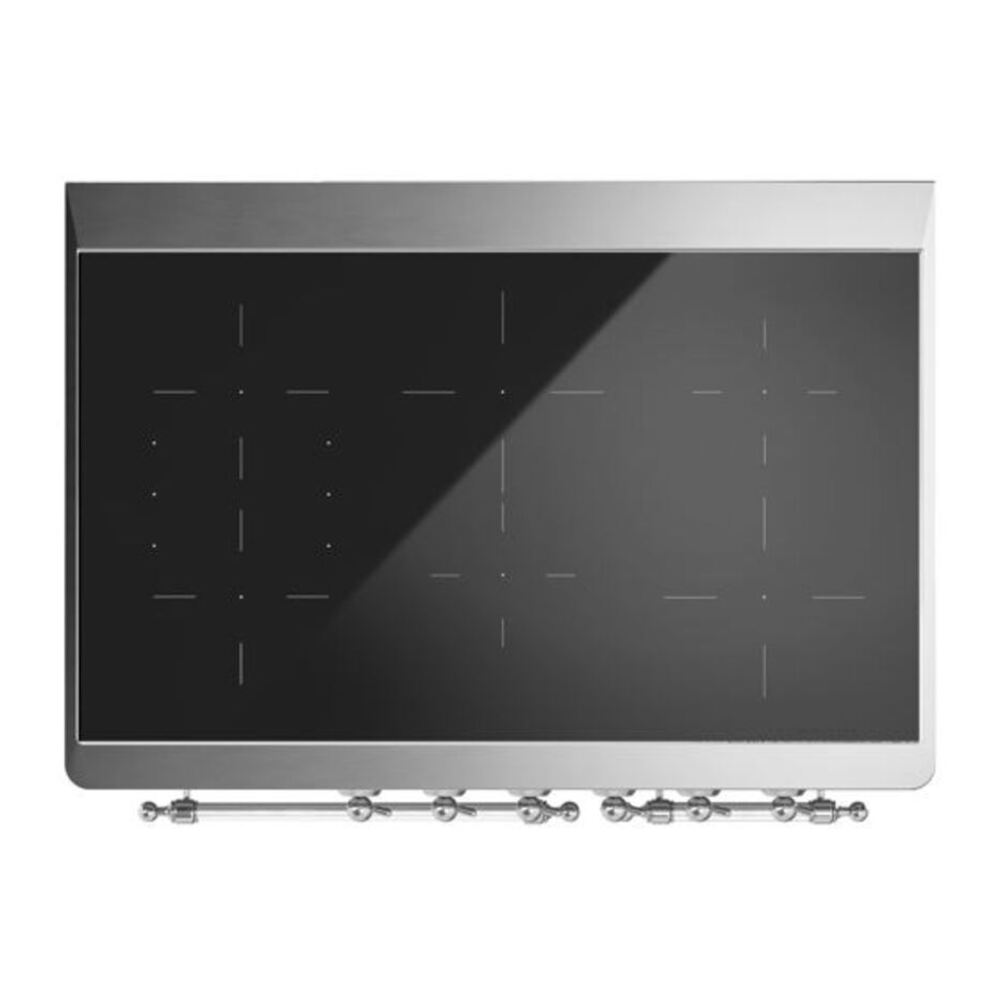 ILVE Majestic II 40 inch Triple Glass Door Induction Range Chrome Midnight Blue