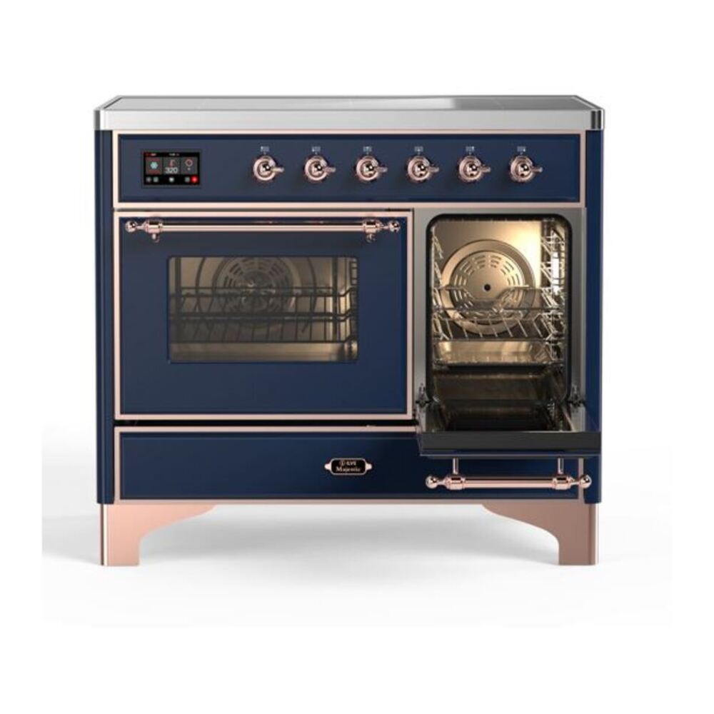 ILVE Majestic II 40 inch Triple Glass Door Induction Range Copper Midnight Blue