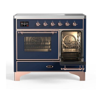 ILVE Majestic II 40 inch Triple Glass Door Induction Range Copper Midnight Blue