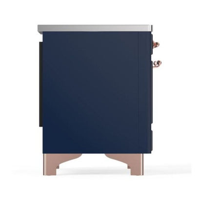 ILVE Majestic II 40 inch Triple Glass Door Induction Range Copper Midnight Blue