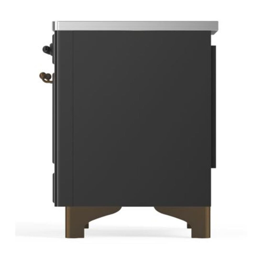 ILVE Majestic II 40 inch Triple Glass Door Induction Range Burnished Graphite Matte