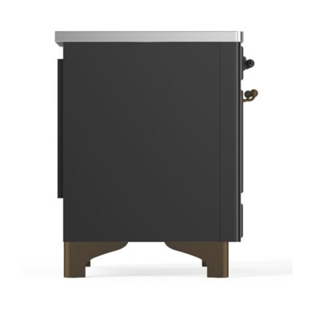 ILVE Majestic II 40 inch Triple Glass Door Induction Range Burnished Graphite Matte