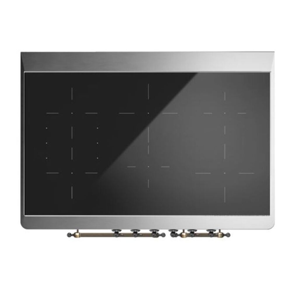 ILVE Majestic II 40 inch Triple Glass Door Induction Range Burnished Graphite Matte