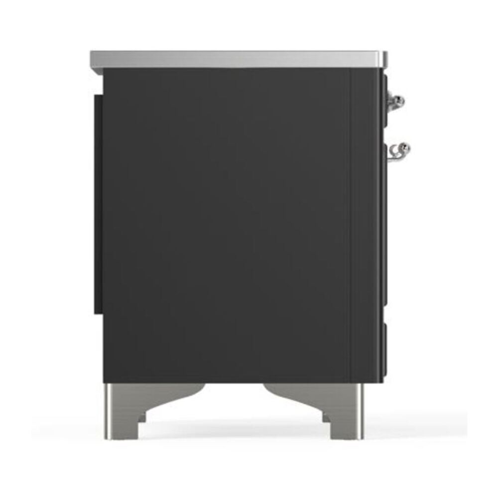 ILVE Majestic II 40 inch Triple Glass Door Induction Range Chrome Graphite Matte
