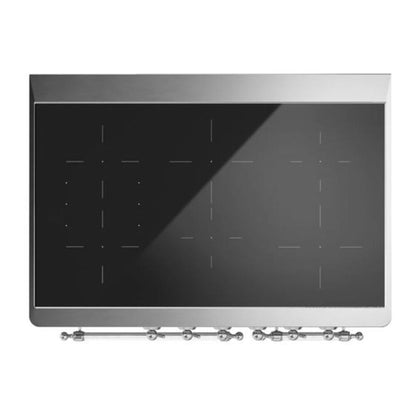ILVE Majestic II 40 inch Triple Glass Door Induction Range Chrome Graphite Matte