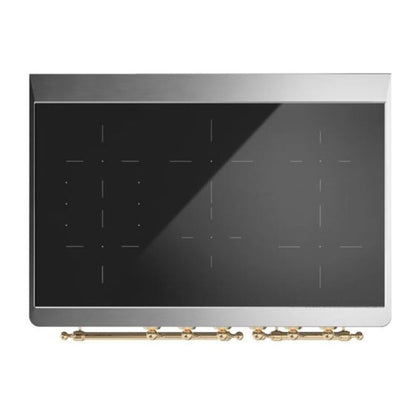 ILVE Majestic II 40 inch Triple Glass Door Induction Range Brass Graphite Matte