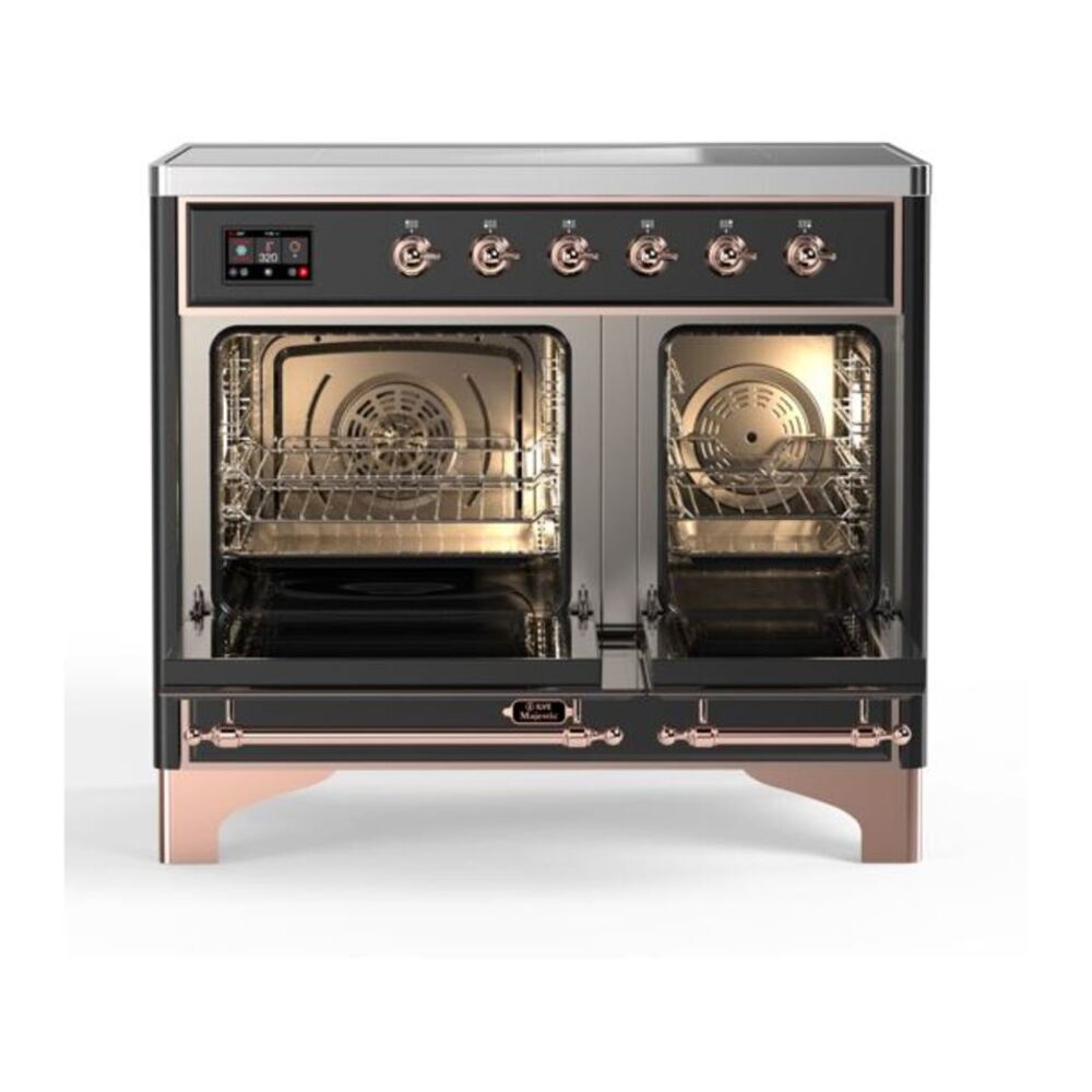 ILVE Majestic II 40 inch Triple Glass Door Induction Range Copper Graphite Matte