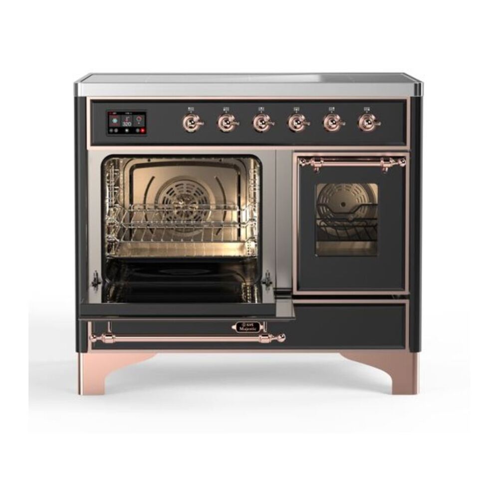 ILVE Majestic II 40 inch Triple Glass Door Induction Range Copper Graphite Matte
