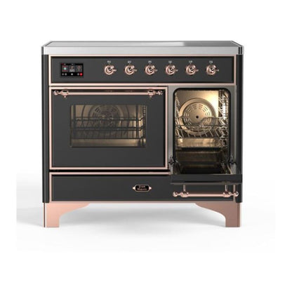 ILVE Majestic II 40 inch Triple Glass Door Induction Range Copper Graphite Matte