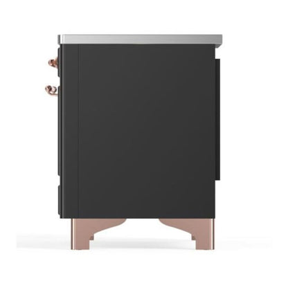 ILVE Majestic II 40 inch Triple Glass Door Induction Range Copper Graphite Matte