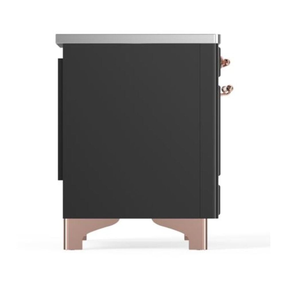 ILVE Majestic II 40 inch Triple Glass Door Induction Range Copper Graphite Matte