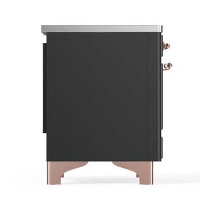 ILVE Majestic II 40 inch Triple Glass Door Induction Range Copper Graphite Matte