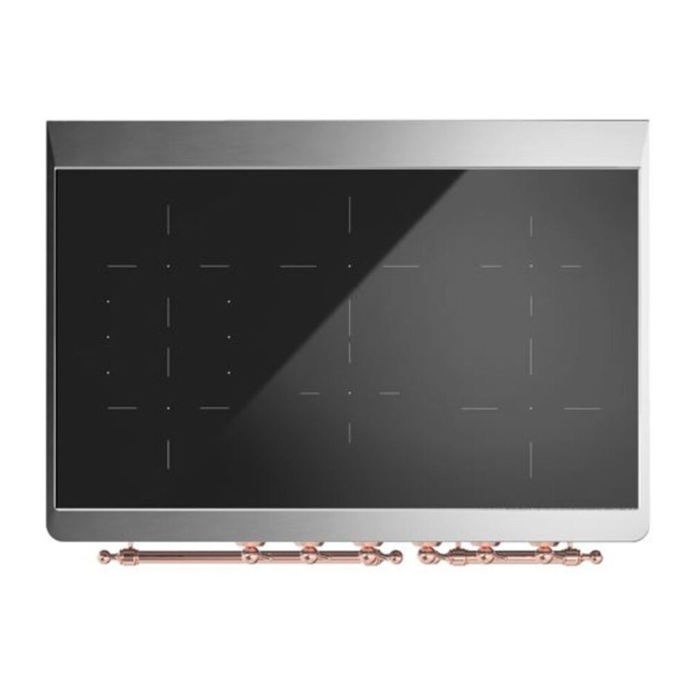 ILVE Majestic II 40 inch Triple Glass Door Induction Range Copper Graphite Matte