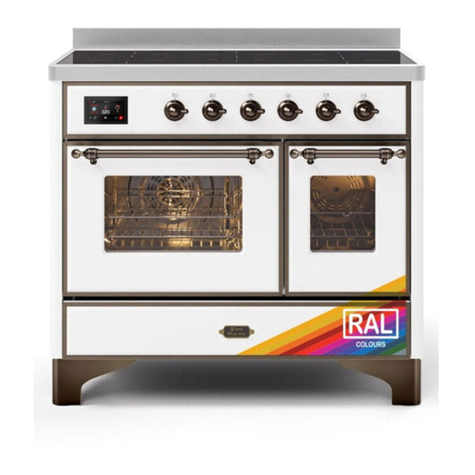 ILVE Majestic II 40" RAL Induction Range with 6 Elements Triple Glass Door