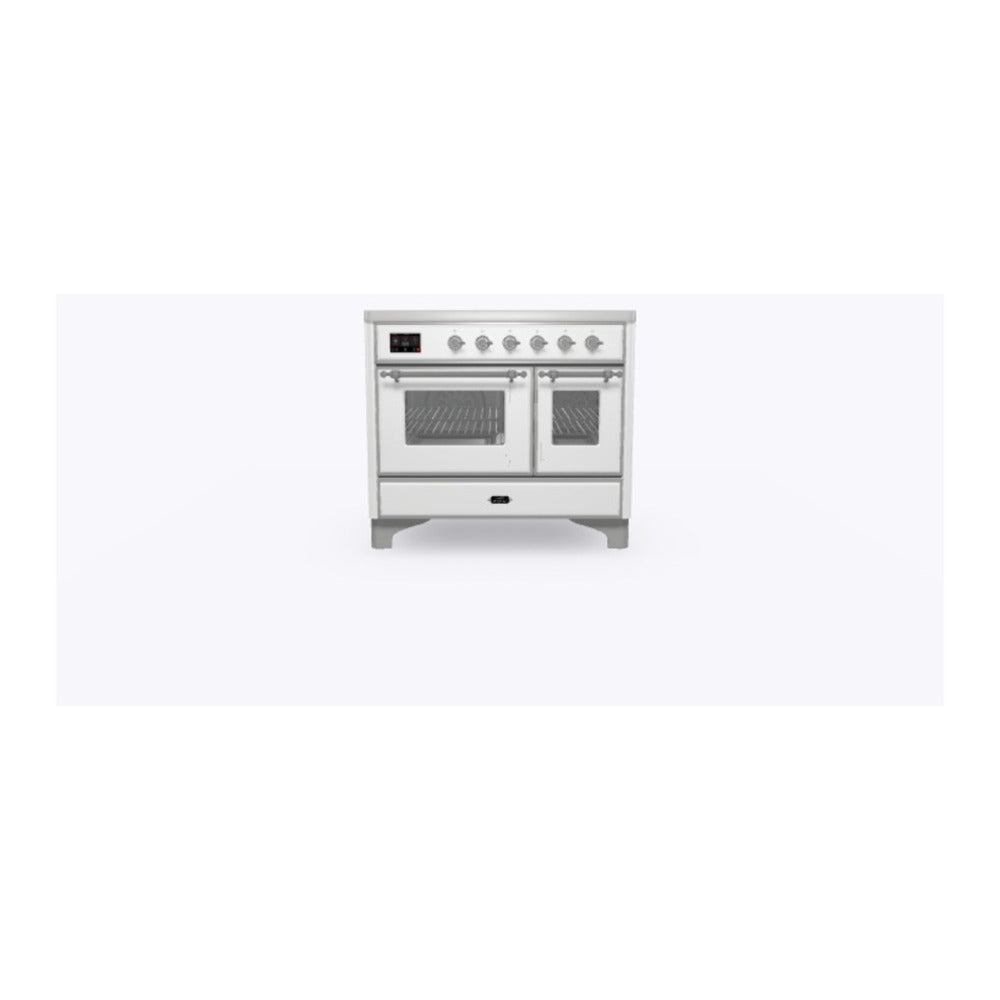 ILVE Majestic II 40 inch Triple Glass Door Induction Range Chrome RAL