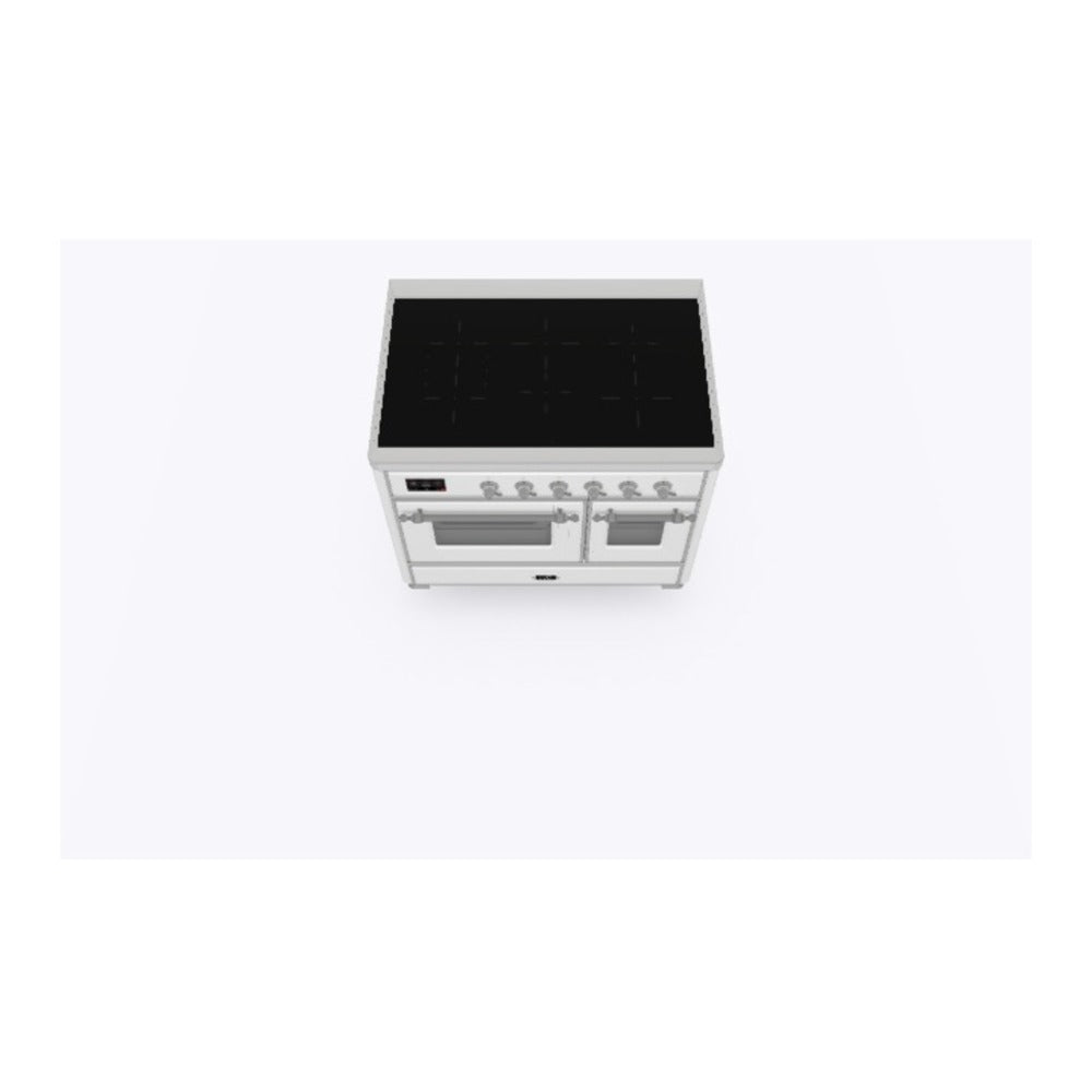 ILVE Majestic II 40 inch Triple Glass Door Induction Range Chrome RAL