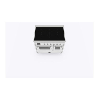 ILVE Majestic II 40 inch Triple Glass Door Induction Range Chrome RAL
