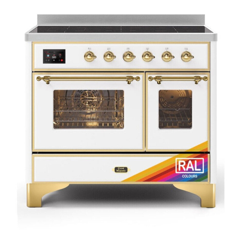 ILVE Majestic II 40 inch Triple Glass Door Induction Range Brass RAL