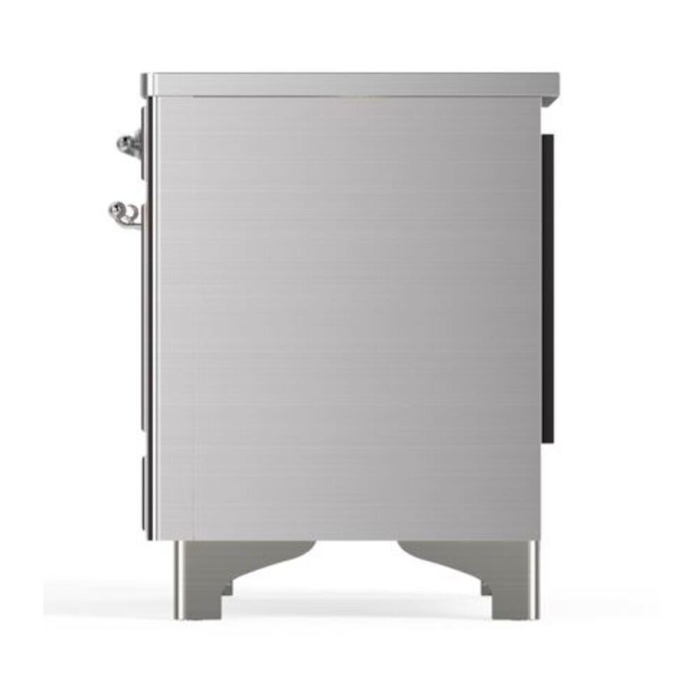 ILVE Majestic II 40 inch Triple Glass Door Induction Range Chrome Stainless Steel