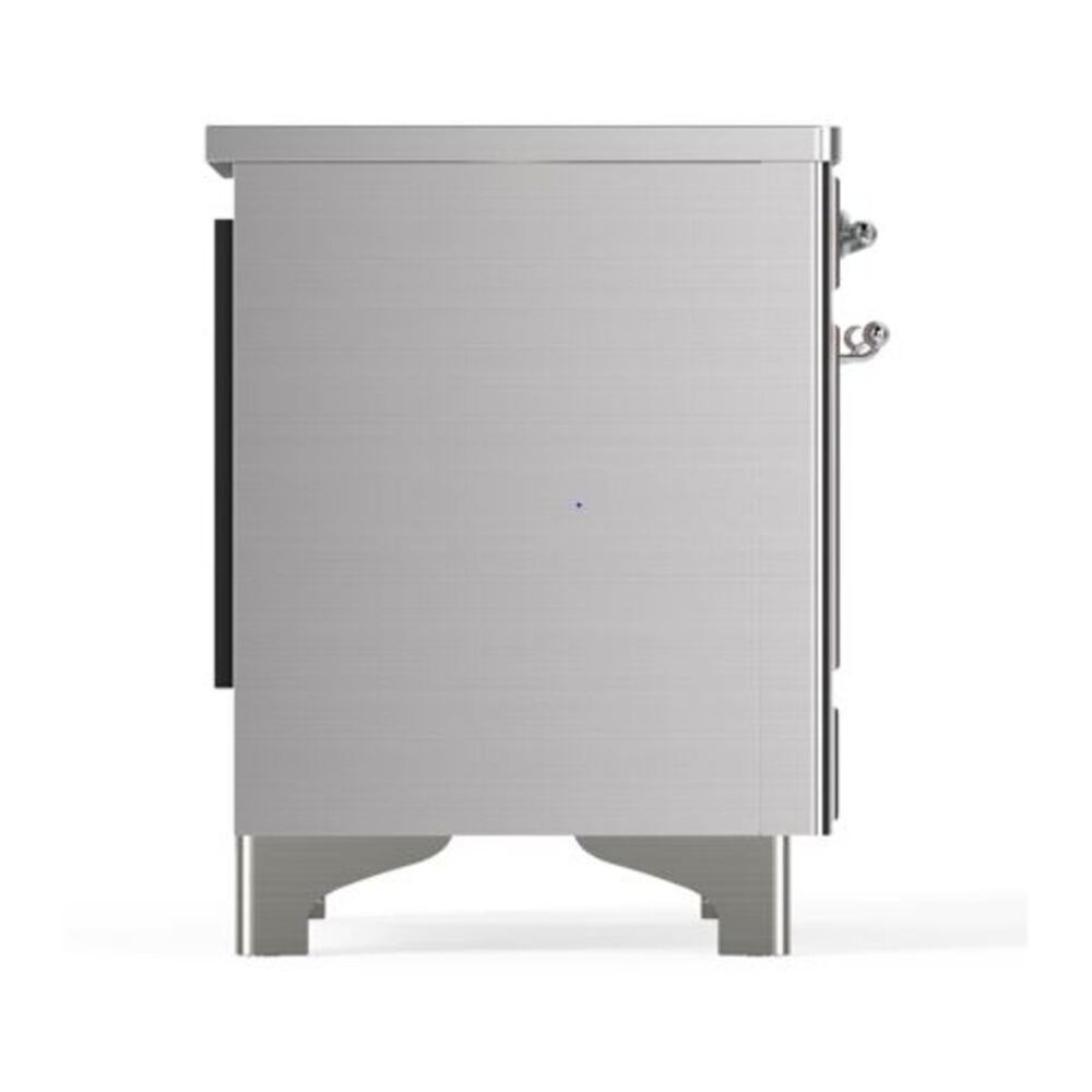ILVE Majestic II 40 inch Triple Glass Door Induction Range Chrome Stainless Steel