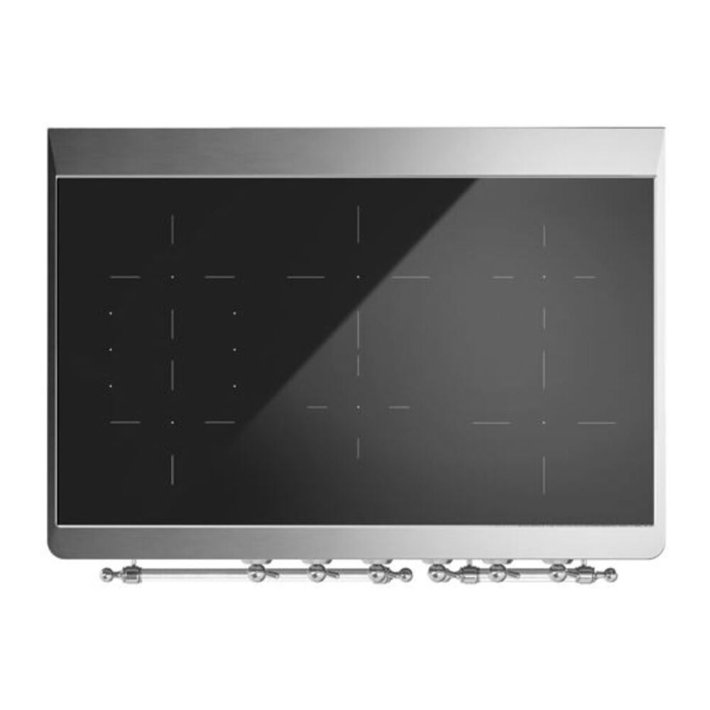 ILVE Majestic II 40 inch Triple Glass Door Induction Range Chrome Stainless Steel