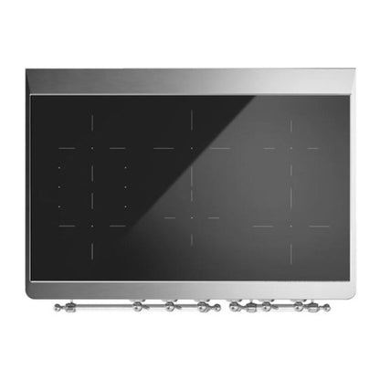 ILVE Majestic II 40 inch Triple Glass Door Induction Range Chrome Stainless Steel