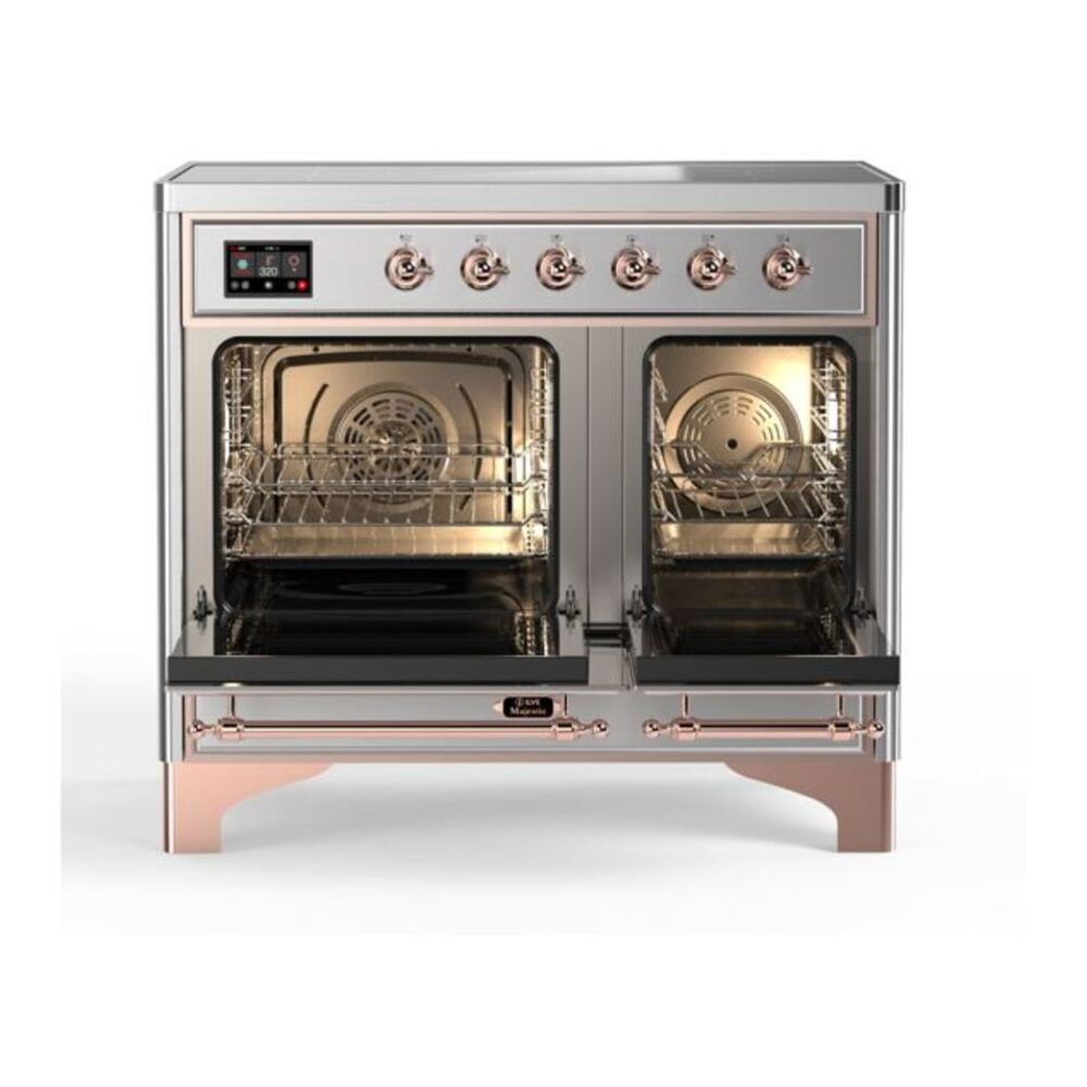 ILVE Majestic II 40 inch Triple Glass Door Induction Range Copper Stainless Steel