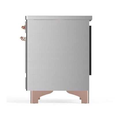 ILVE Majestic II 40 inch Triple Glass Door Induction Range Copper Stainless Steel