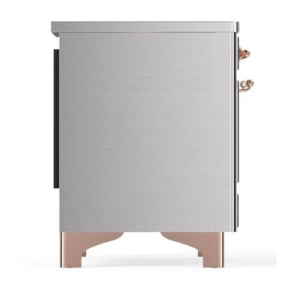 ILVE Majestic II 40 inch Triple Glass Door Induction Range Copper Stainless Steel