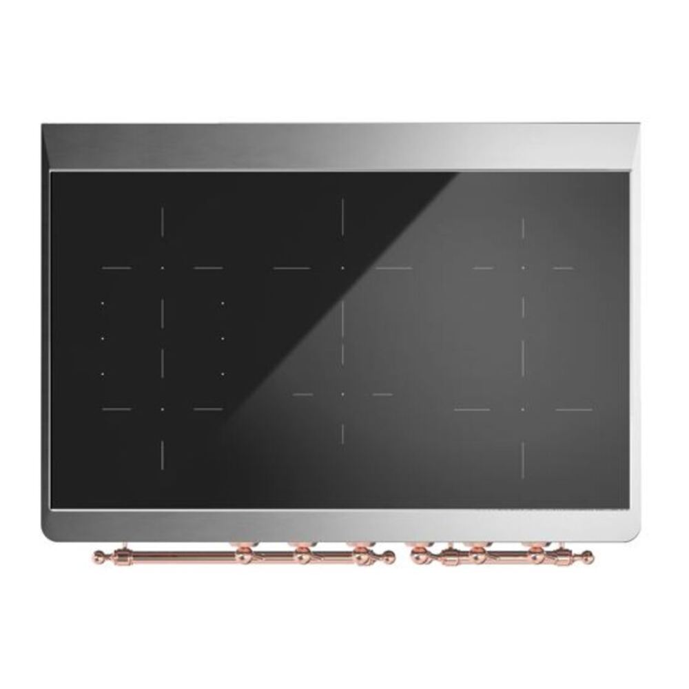 ILVE Majestic II 40 inch Triple Glass Door Induction Range Copper Stainless Steel