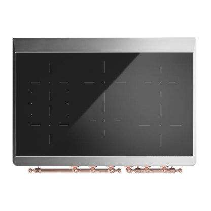 ILVE Majestic II 40 inch Triple Glass Door Induction Range Copper Stainless Steel