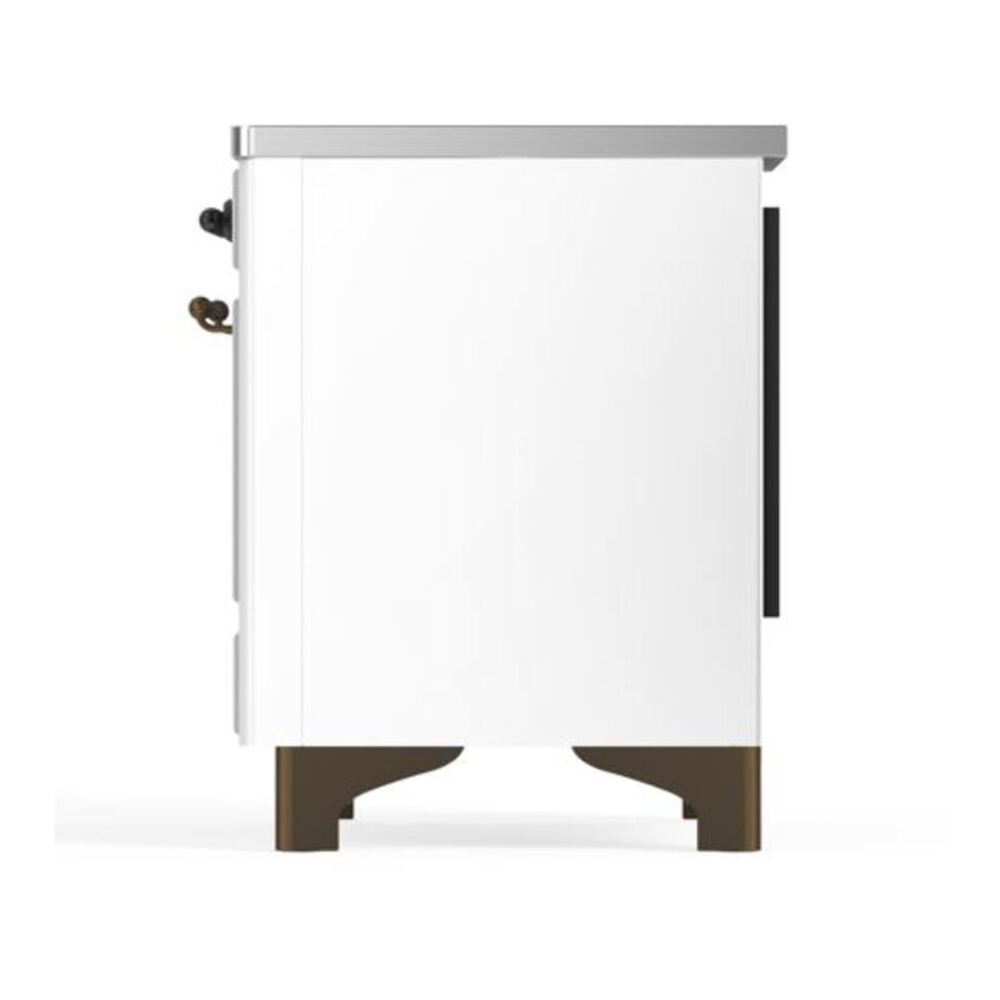 ILVE Majestic II 40 inch Triple Glass Door Induction Range Burnished White