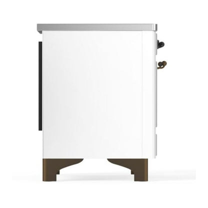ILVE Majestic II 40 inch Triple Glass Door Induction Range Burnished White