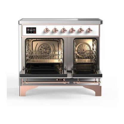 ILVE Majestic II 40 inch Triple Glass Door Induction Range Copper White