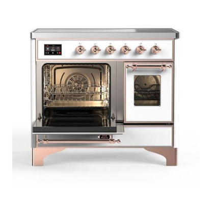 ILVE Majestic II 40 inch Triple Glass Door Induction Range Copper White