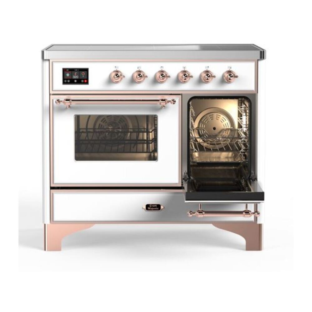 ILVE Majestic II 40 inch Triple Glass Door Induction Range Copper White