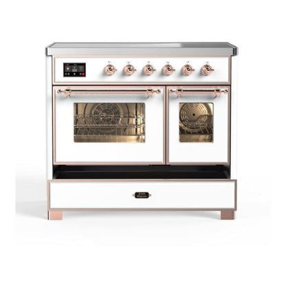 ILVE Majestic II 40 inch Triple Glass Door Induction Range Copper White