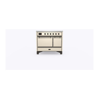 ILVE Majestic II 40 inch Solid Door Induction Range Burnished Antique White