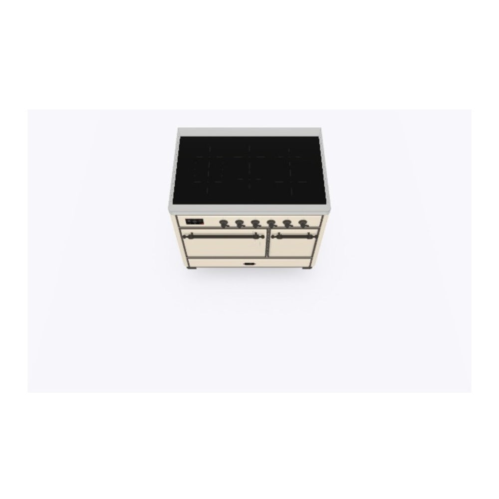 ILVE Majestic II 40 inch Solid Door Induction Range Burnished Antique White