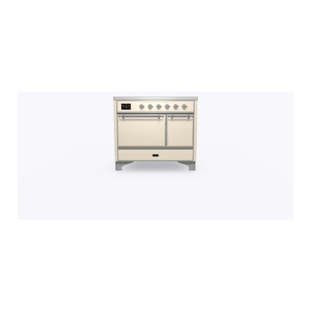 ILVE Majestic II 40 inch Solid Door Induction Range Chrome Antique White