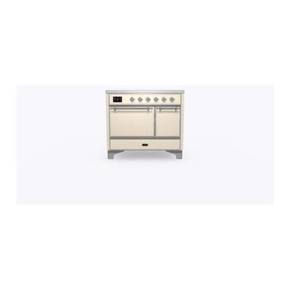 ILVE Majestic II 40 inch Solid Door Induction Range Chrome Antique White