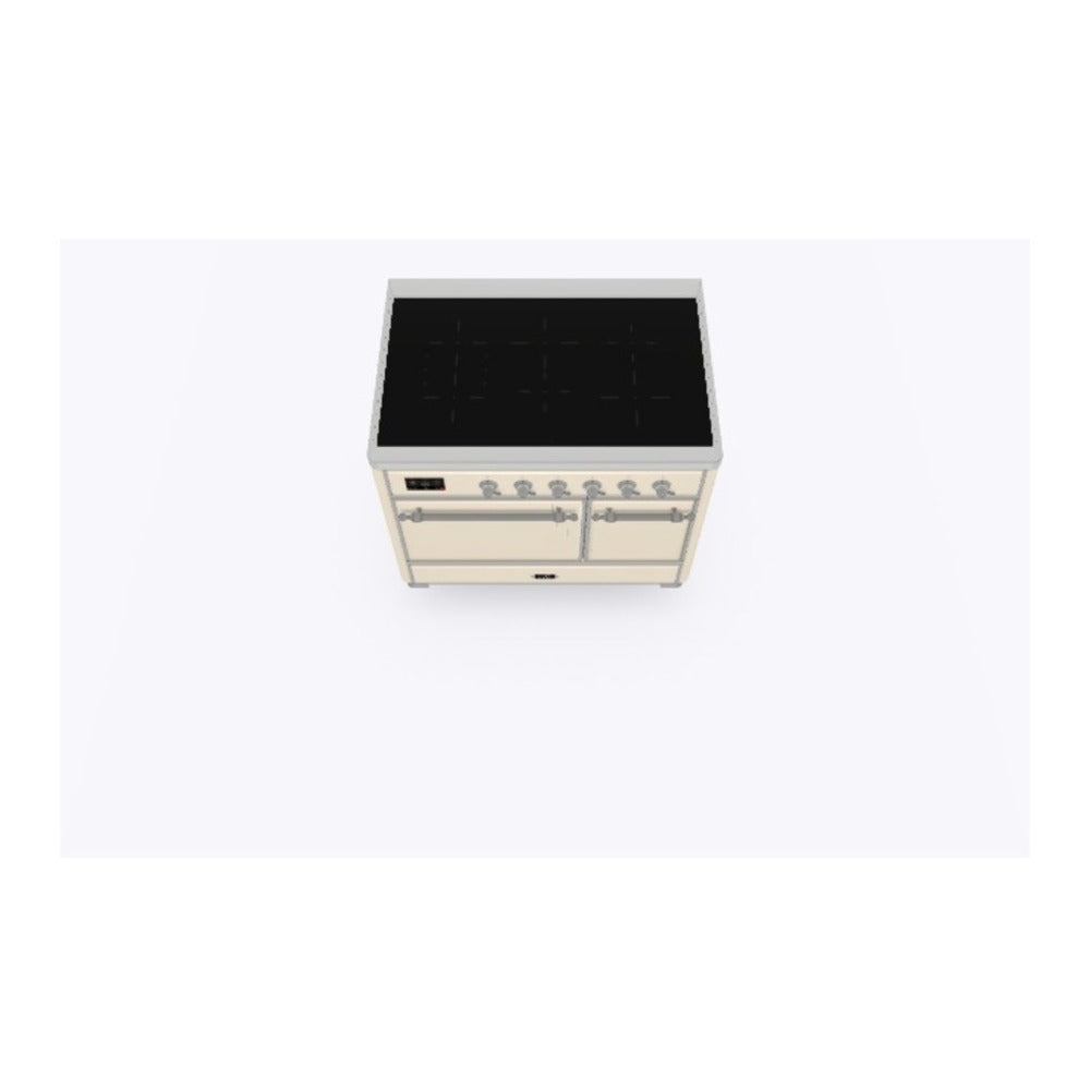 ILVE Majestic II 40 inch Solid Door Induction Range Chrome Antique White
