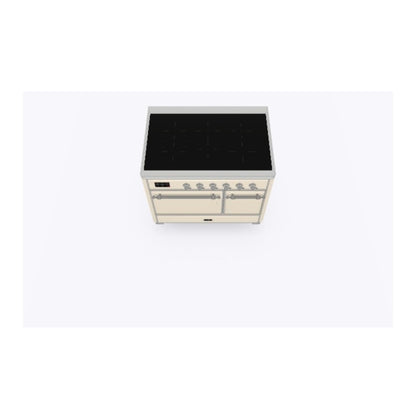 ILVE Majestic II 40 inch Solid Door Induction Range Chrome Antique White