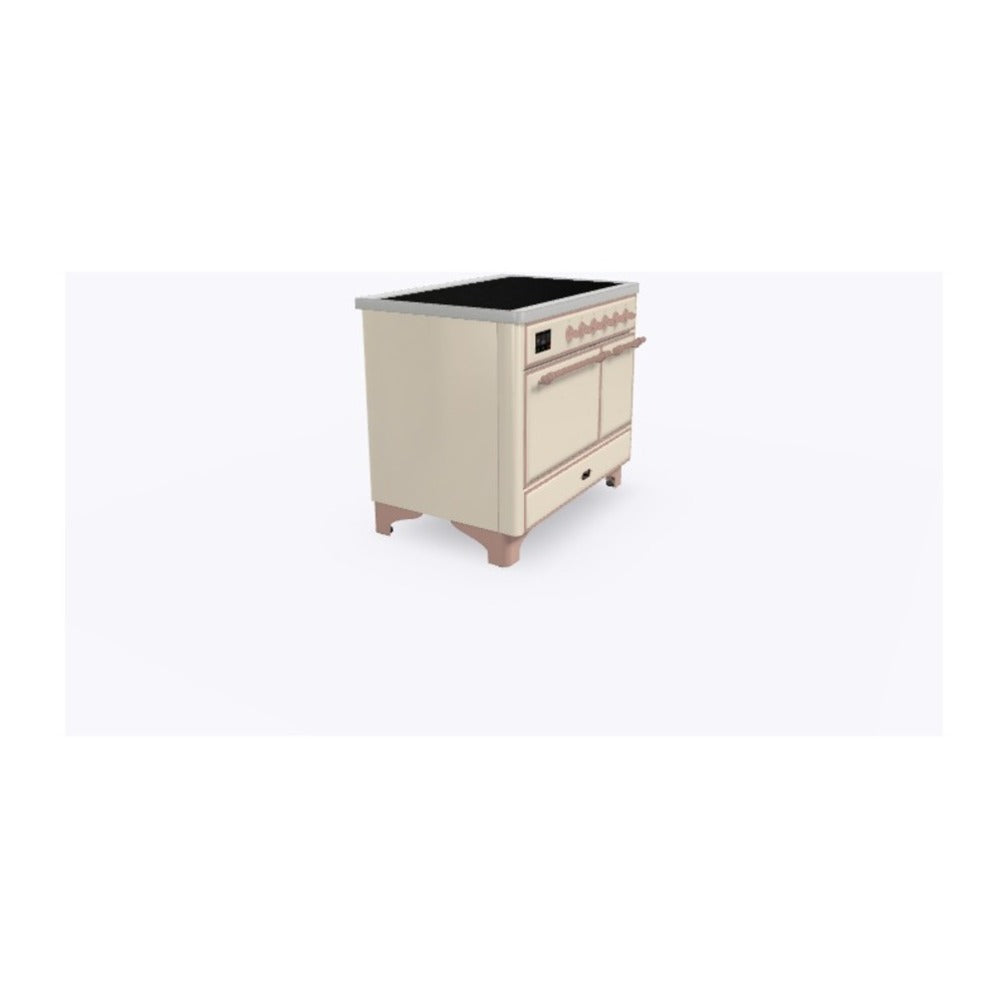 ILVE Majestic II 40 inch Solid Door Induction Range Copper Antique White