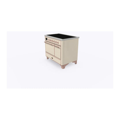 ILVE Majestic II 40 inch Solid Door Induction Range Copper Antique White