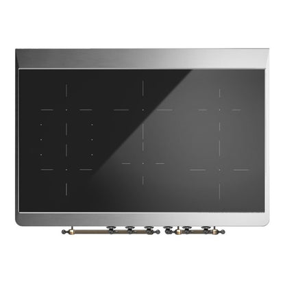 ILVE Majestic II 40 inch Solid Door Induction Range Burnished Blue Grey
