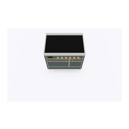 ILVE Majestic II 40 inch Solid Door Induction Range Brass Blue Grey